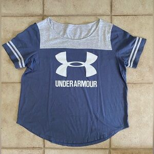 Under Armour Navy and Light Gray Tee